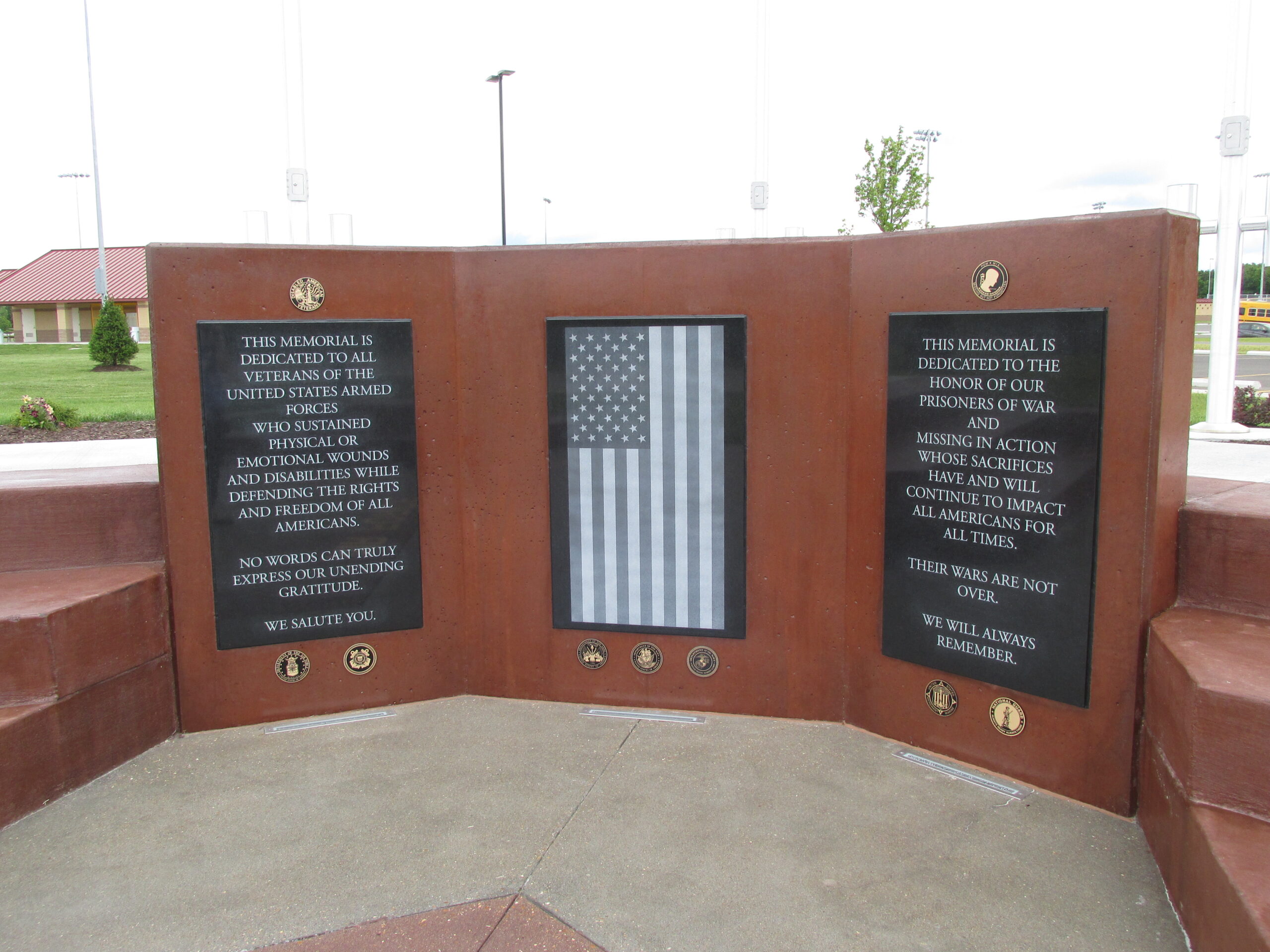 Disabled Veterans Memorial - close up shot of flag